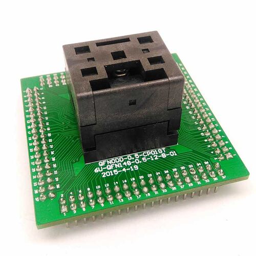QFN36-0.5 翻盖弹片测试座 qfn36 烧录座 编程座
