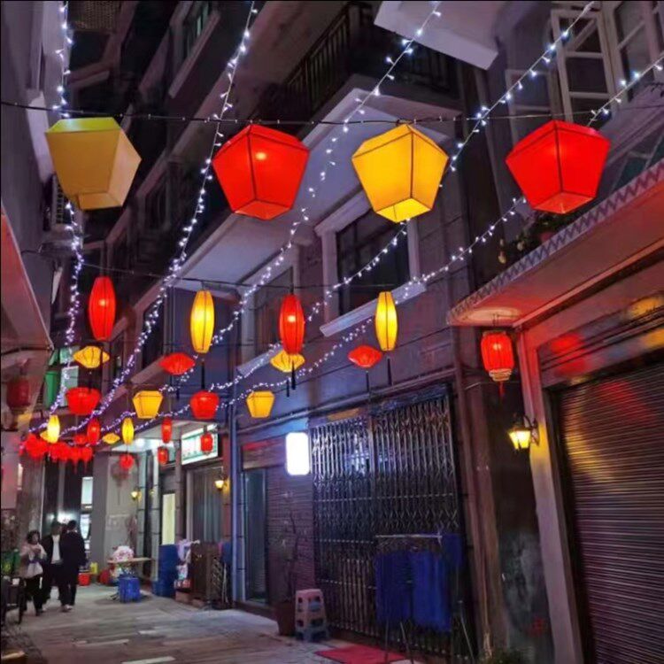新中式灯笼户外防水饭店景区装饰宫灯室内婚礼布置孔明灯笼灯发光