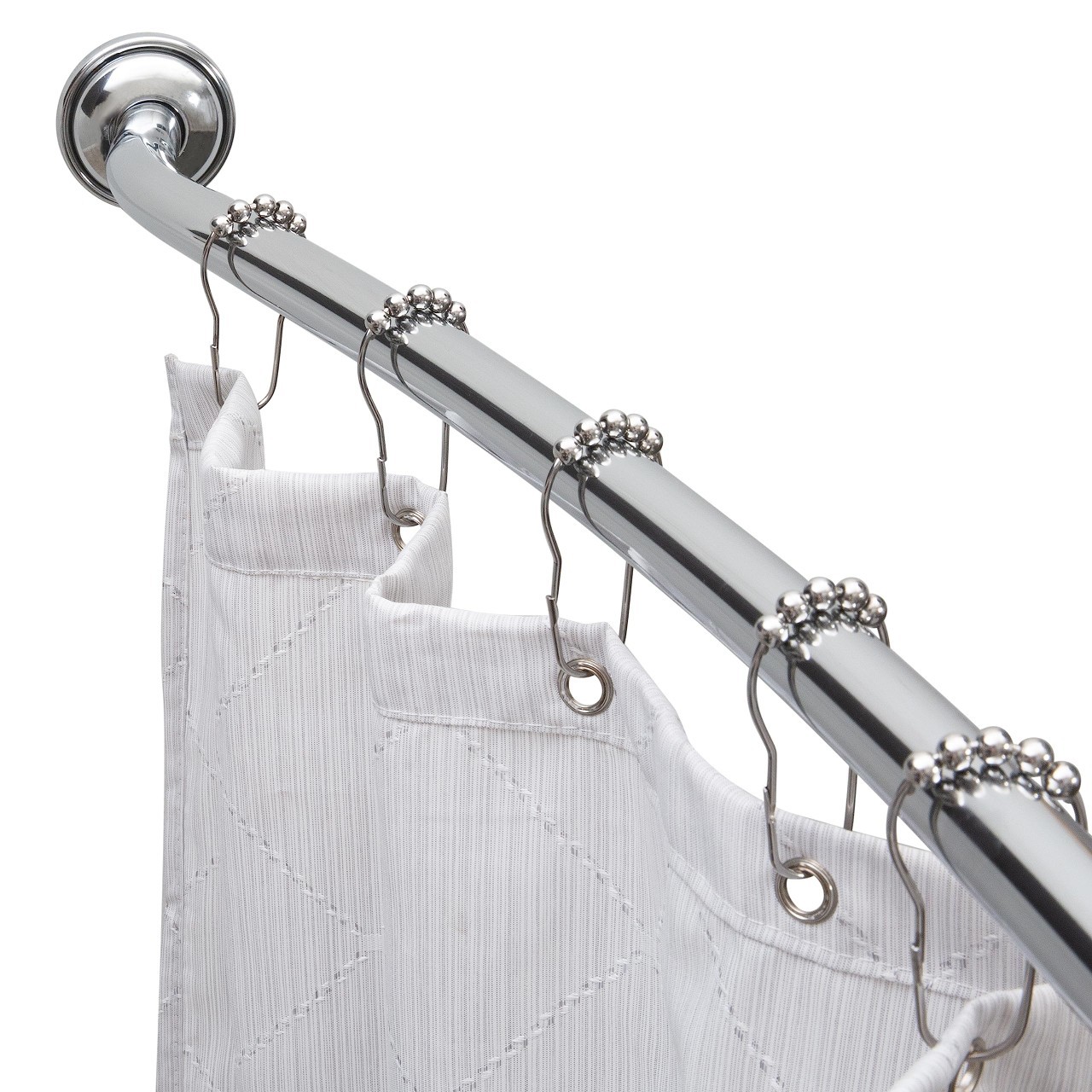 不锈钢免打孔伸缩浴帘杆