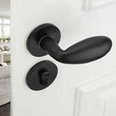 黑色室内门锁卧室房门锁幼儿园门把手磁吸蛋蛋锁具家用静音木门锁