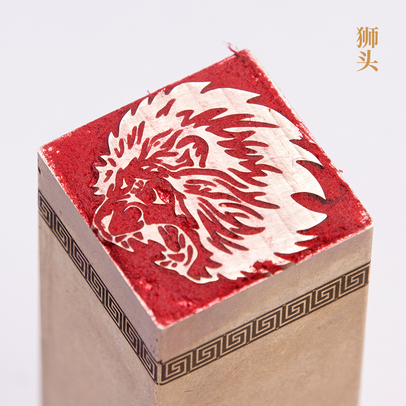 狮头2.52.56cm白文金石篆刻铜制佛印闲章实心黄铜印章 仿古铜