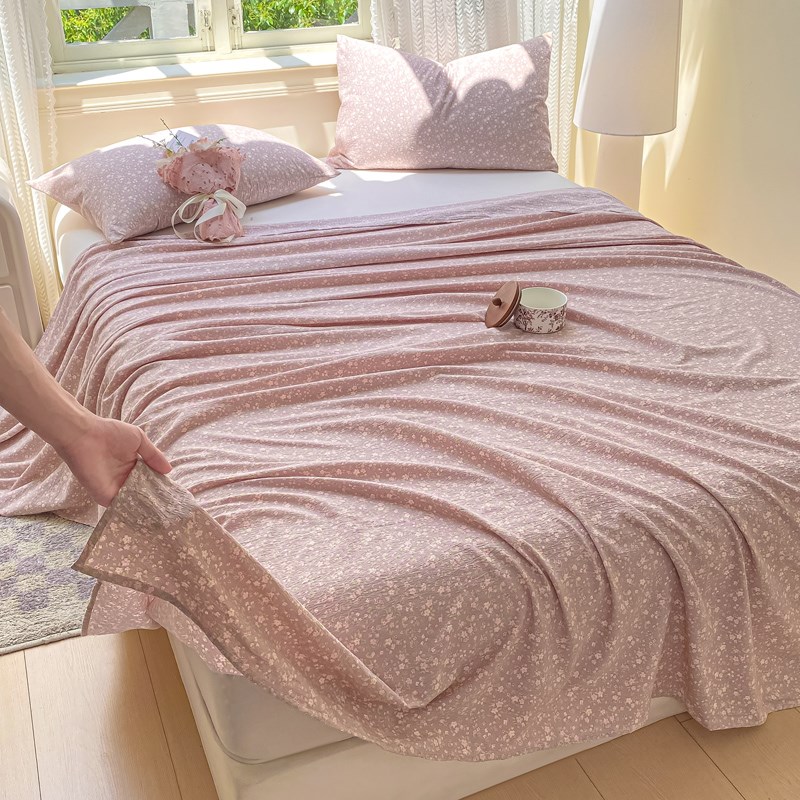 超柔2025新款夏季双层纱床单单件非全被单A类母婴级学生宿舍