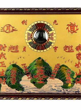 纯黄铜山海镇室内摆件麒麟山海镇八卦镜凸镜室外挂件凸面挂饰图牌