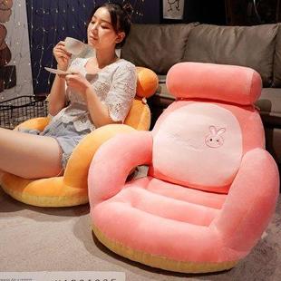 防滑 简约加厚坐垫办公室久坐靠背一体座垫椅子垫宿舍毛绒保暖冬季