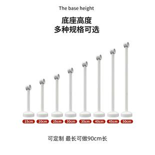 固定式 晾衣架阳台顶装 双杆不锈钢白色凉衣捍晒衣杆家用杆子晾衣杆