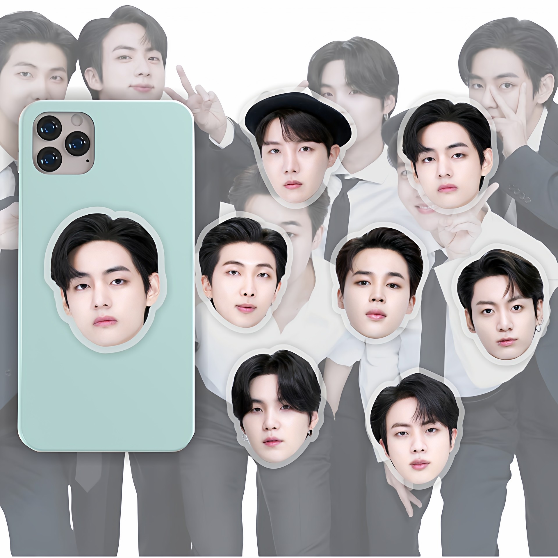 新款 FESTA9亚克力头像手机气囊可伸缩支架 明星周边