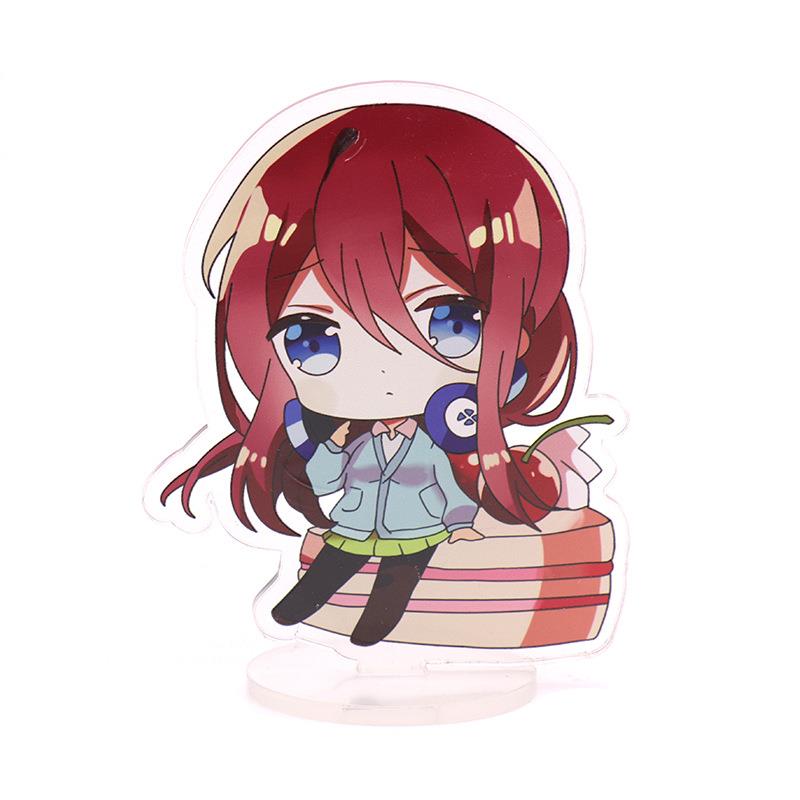 动漫周边 五等分的花嫁 中野二乃 三玖五月Q版亚克力双面立牌摆件