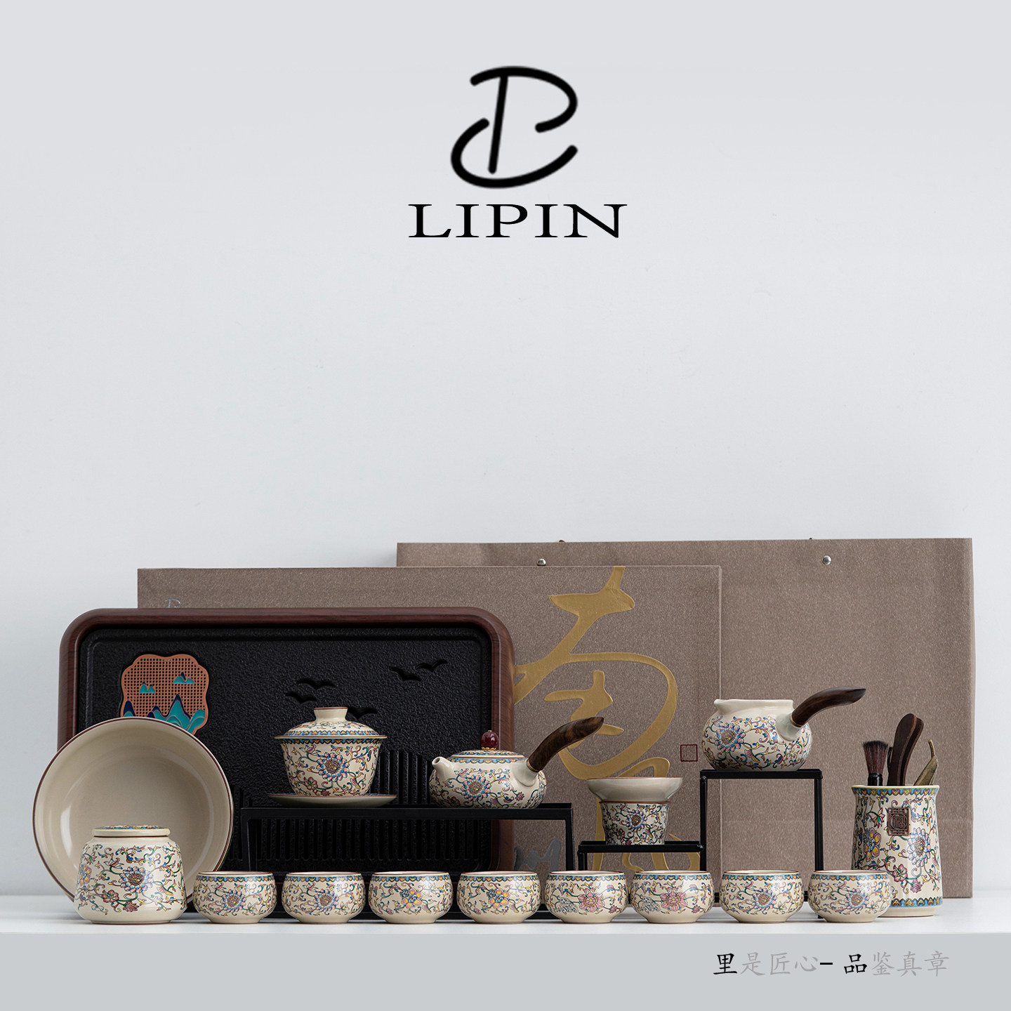 汝窑功夫茶具套组陶瓷家用整套茶壶茶杯带茶盘整套高端礼盒装送礼