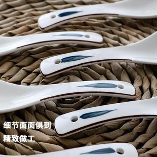 大号盛汤盛粥网红勺子创意 汤勺小家用陶瓷小号吃饭勺喝汤调羹日式