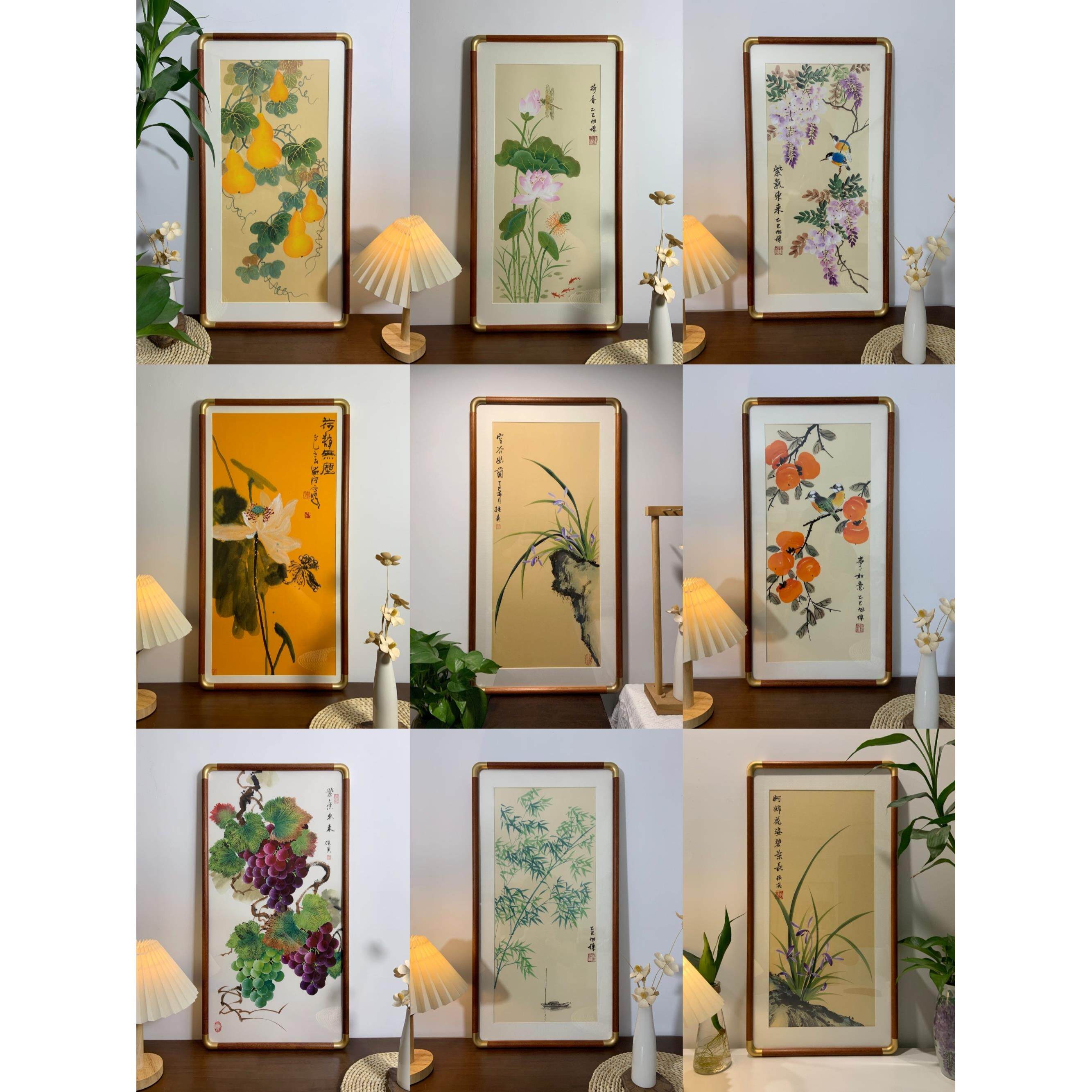 纯手绘花鸟画国画水墨画客厅书房茶室办公室挂画装饰画送礼礼品