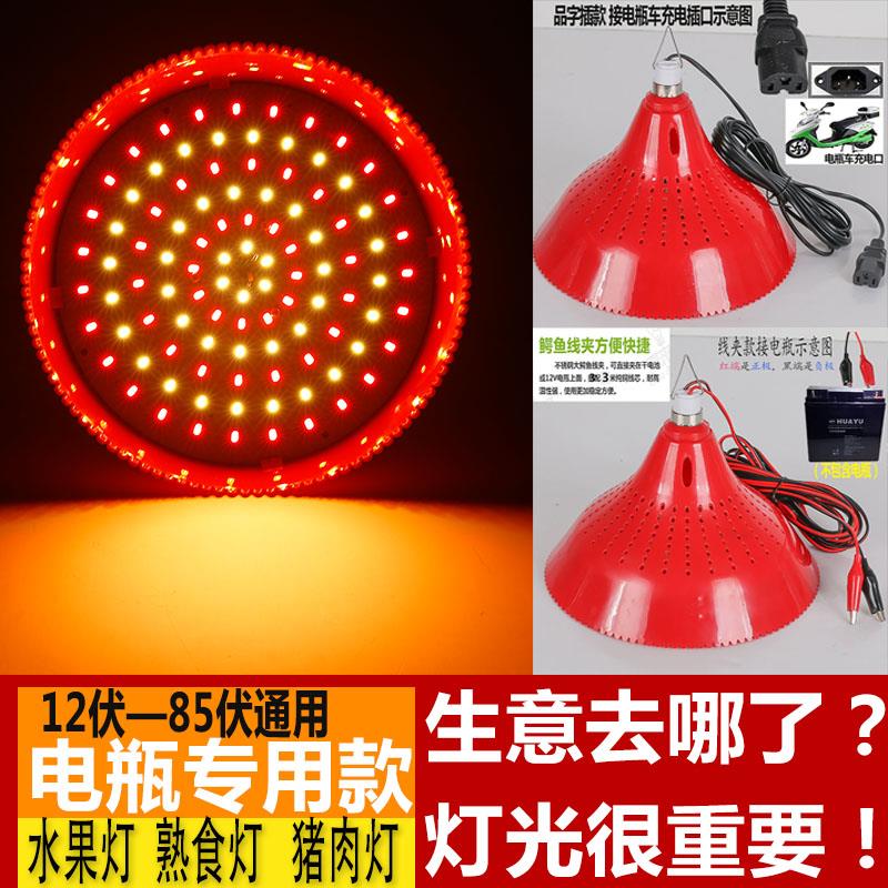12V LED灯泡48v夜市电瓶车摆地摊24v60v生鲜水果猪肉熟食卤菜灯泡