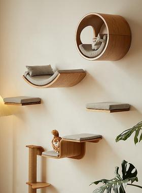 尖叫猫SCREAM实木猫爬架上墙壁式爬梯猫窝一体猫跳台猫抓柱不占地