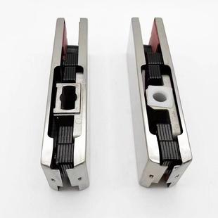 玻璃门19厘米上下夹地板弹簧门配件无框玻璃门夹上下顶部弯曲夹不