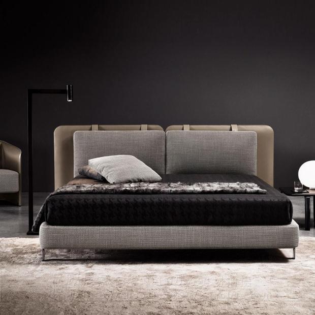 现代简约布艺塔特林床北欧超值爆款风小户型主卧1米8软包双人床