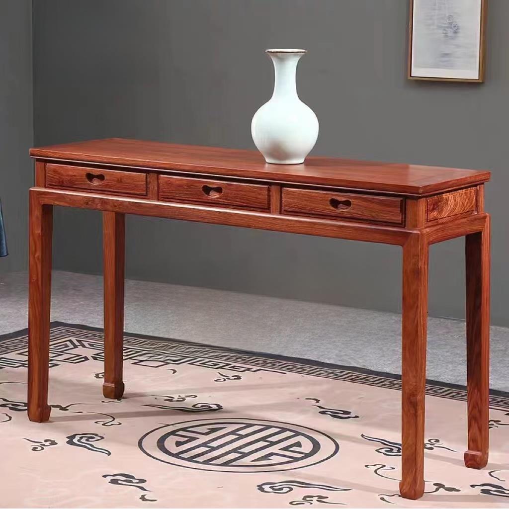 红木条形入口桌长桌红木桌明式条形入口桌新型中国风佛桌实木平头