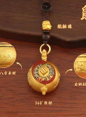 纯黄铜把把壶手把件把把糊赢钱神器钥匙扣挂件手玩网红旺招财聚财