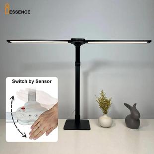 2025跨境新款底座款免安装学习工作台灯手扫触摸感应大功率双头灯