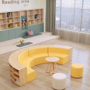 创意储物图书馆阅读区书架沙发学校幼儿园办公大厅异形储物组合
