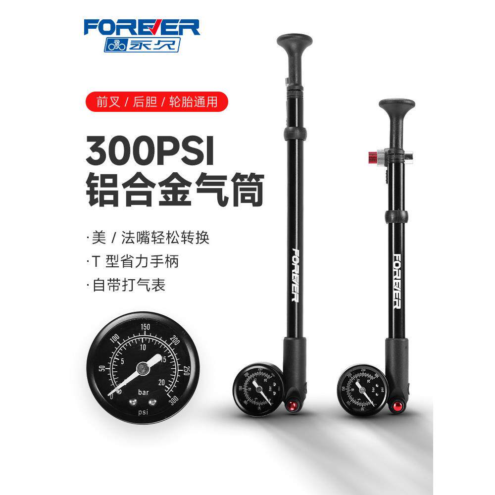 永久自行车前叉高压打气筒气泵山地车避震器后胆充气筒便携式装备