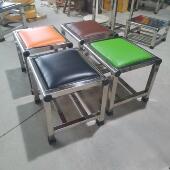 不锈钢软包凳试验室方凳流水线员工凳椅抛光车间操作凳洗澡凳工厂
