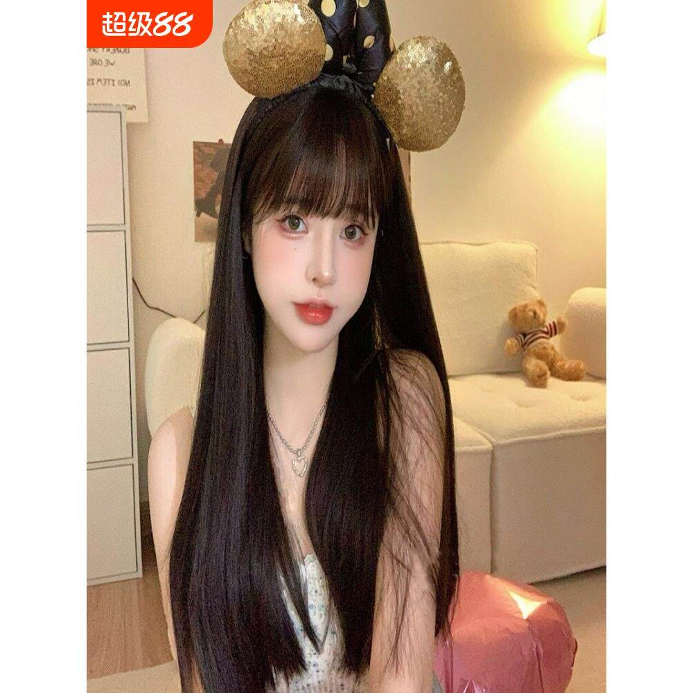 漫舞假发女长发jk富江黑长直韩系自然日常齐刘海网红Lolita全头套