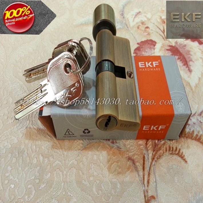 德国EKF房门锁锁芯 执手锁锁芯 青古铜优质纯铜木门锁芯70MM正芯