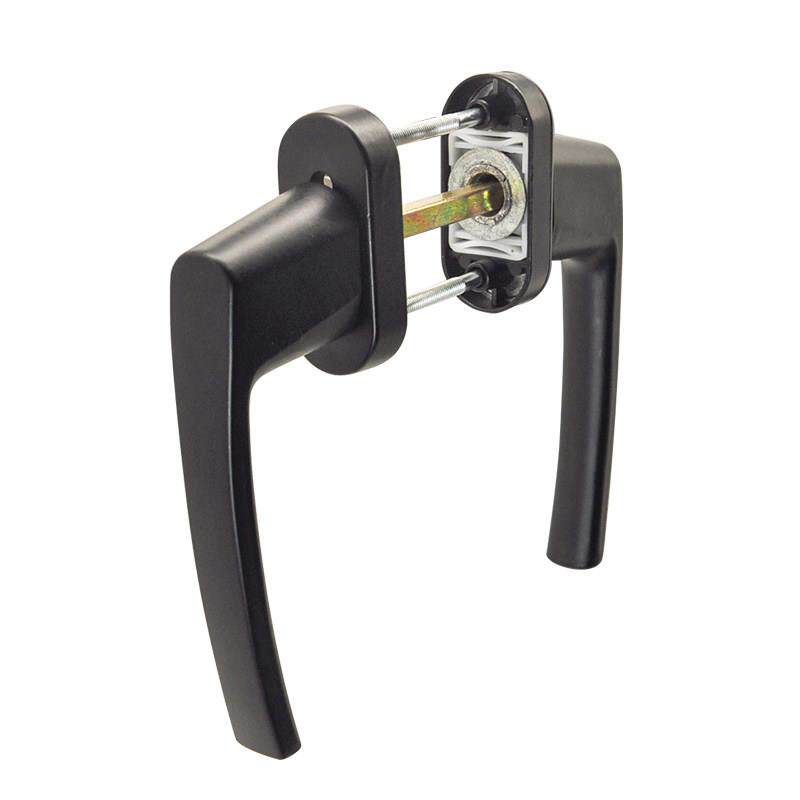 阳台平开门窗对穿带锁钥匙把手推拉门隐形传动式执手双高塑钢手柄