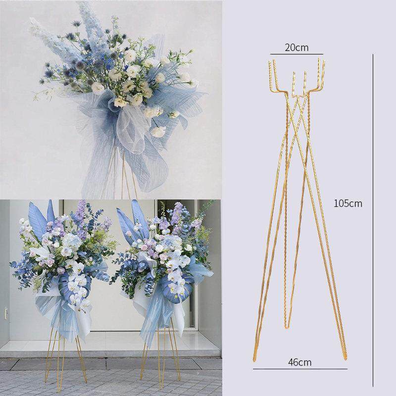 轻奢镀金花架高级金属开 业花篮三脚架大麦气球鲜花铁架婚庆路引,鲜花速递/花卉仿真/绿植园艺,花架,淘宝优惠券,粉丝福利购,淘宝优惠卷