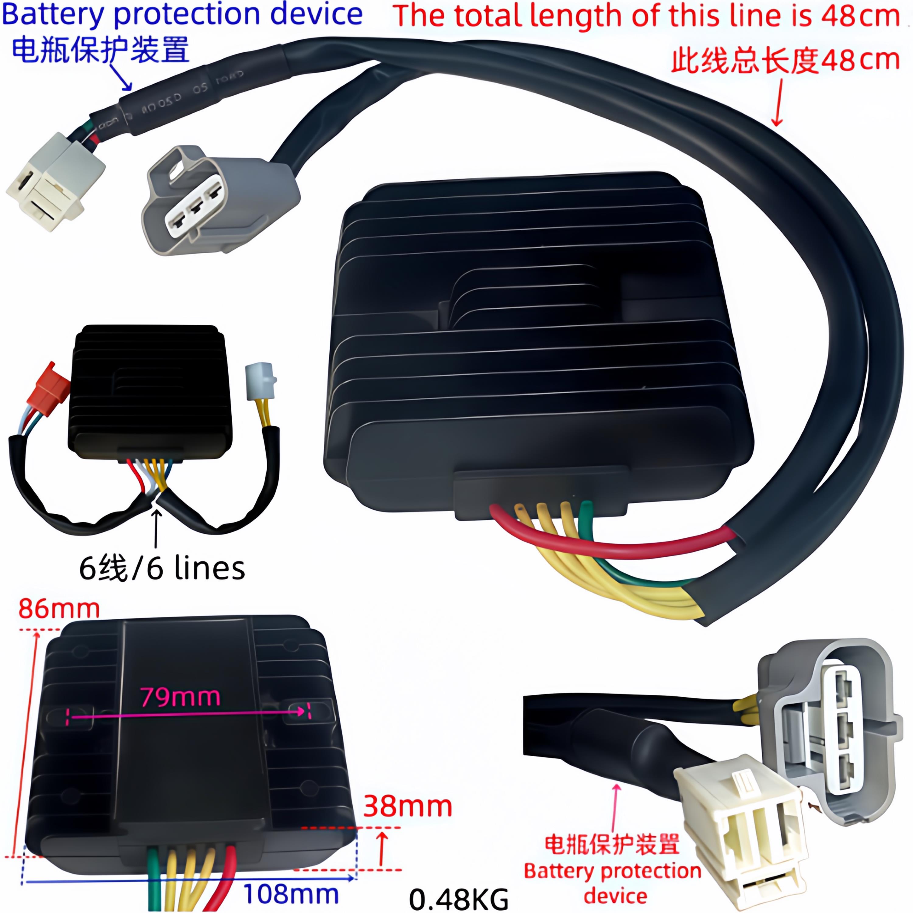 宗申200隆鑫250钱江QJ300LKD350电喷450大功率三相稳压整流充电器