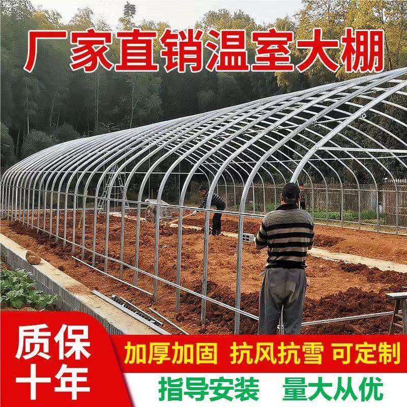 种植骨架养殖水产棚花卉蔬菜棚鸡鸭鹅舍大棚骨架全套6分镀锌钢管