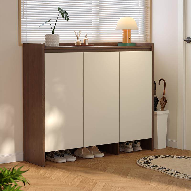 新款实木鞋柜家用门口简约小户型鞋架玄关柜一体玄关靠墙收纳柜