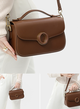 Bob Ore包宝澜 Makoto真琴圆月斜挎手提时尚真皮小众邮差包女秋冬