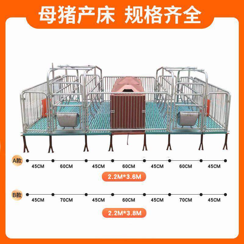 加厚猪用产床双体产床两用产保一体国标热镀锌母猪产床全套一整套