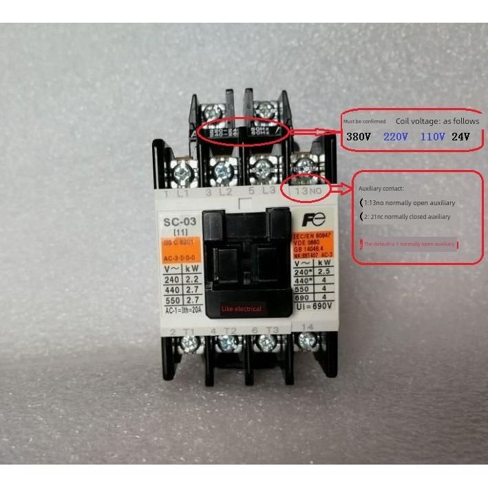 原装正品富士交流接触器Sc-03 11A Sc-0 13A 110V 220V Sc11Aa
