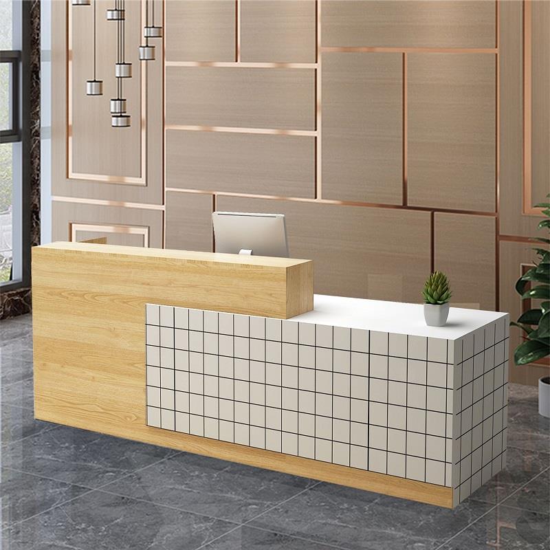 收银柜台吧台现代简约小型前台桌接待台服装店美容院店铺收银桌柜