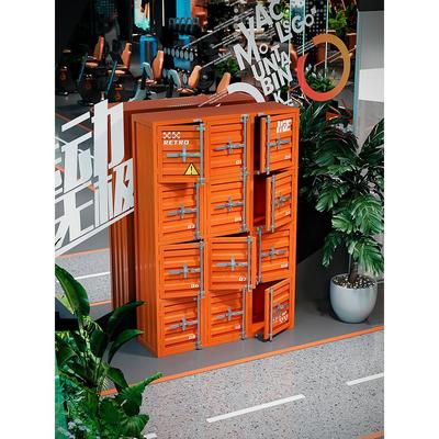 工业风多门铁皮柜健身房服装店员工更衣柜收纳柜学生书包柜