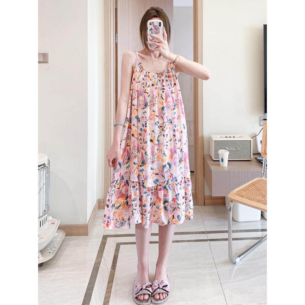 大码吊带睡裙女棉绸夏季超薄凉快人造棉宽松加肥胖MM200斤家居服,女士内衣/男士内衣/家居服,睡裙,淘宝优惠券,粉丝福利购,淘宝优惠卷