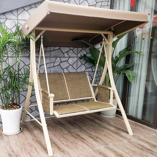 秋千户外庭院家用吊椅双人摇椅室内儿童室外阳台吊篮椅铁艺荡秋千