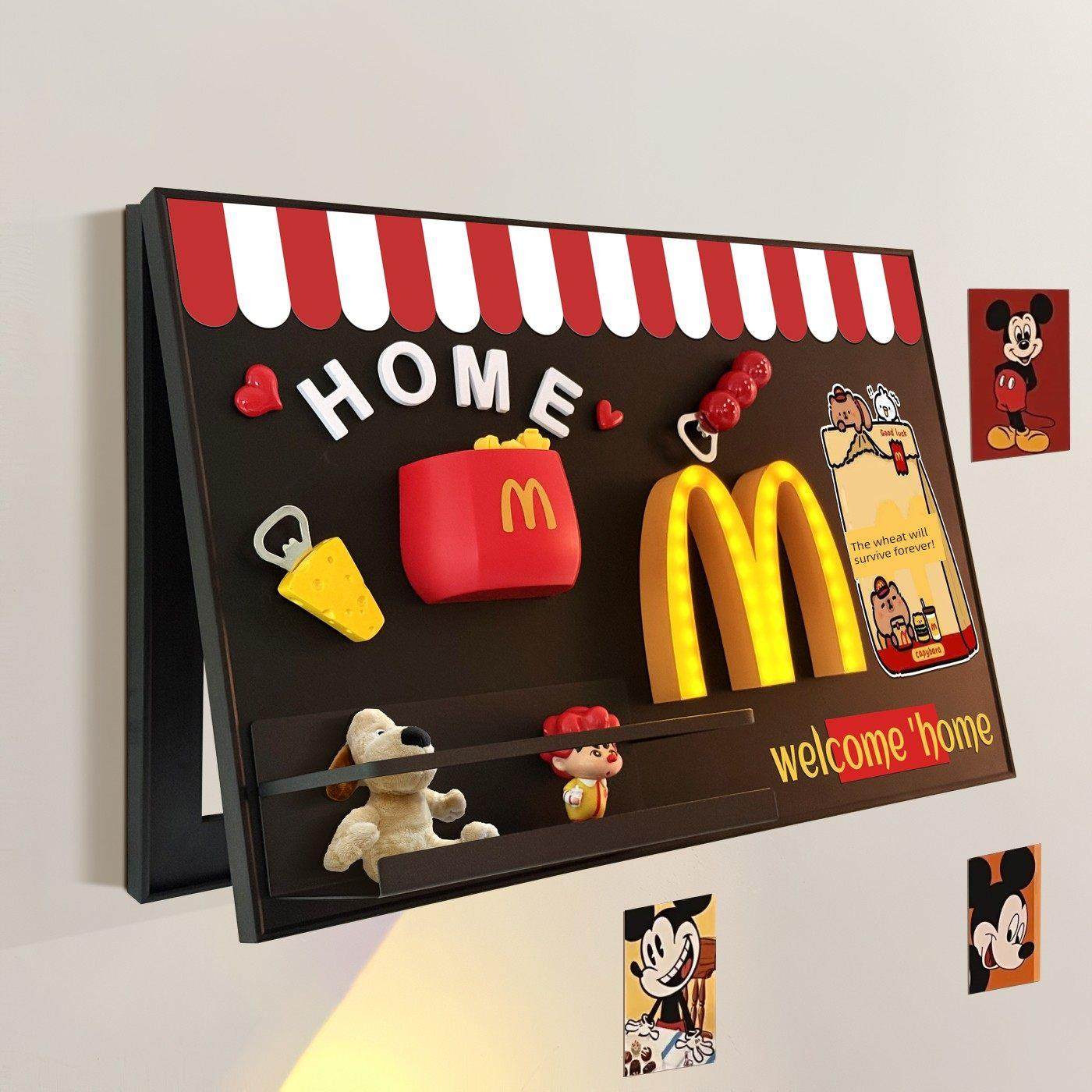 2025新型磁表盒装饰画可DIY麦当劳挂画入口配电箱隐藏丑陋的挂画,家居饰品,现代装饰画,淘宝优惠券,粉丝福利购,淘宝优惠卷