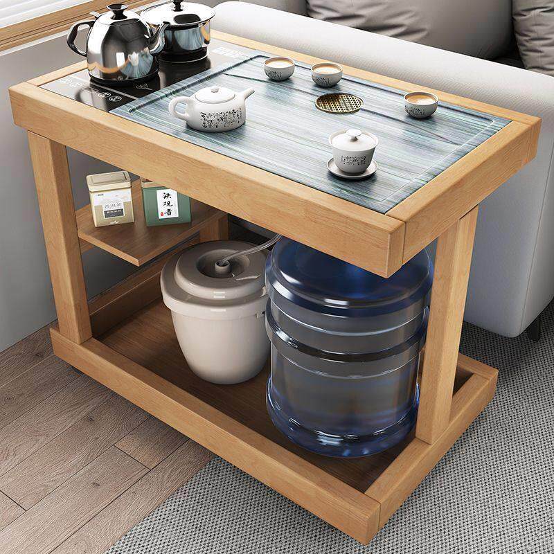 全实木沙发边柜可移动小茶车角几茶几阳台喝茶茶桌小型一体茶台
