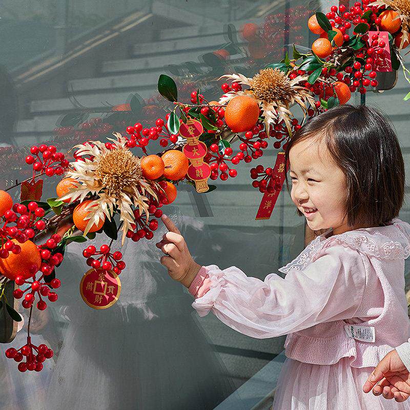 2026新年藤条装饰加密春节挂饰马年楼梯扶手挂件门头场景布置用品