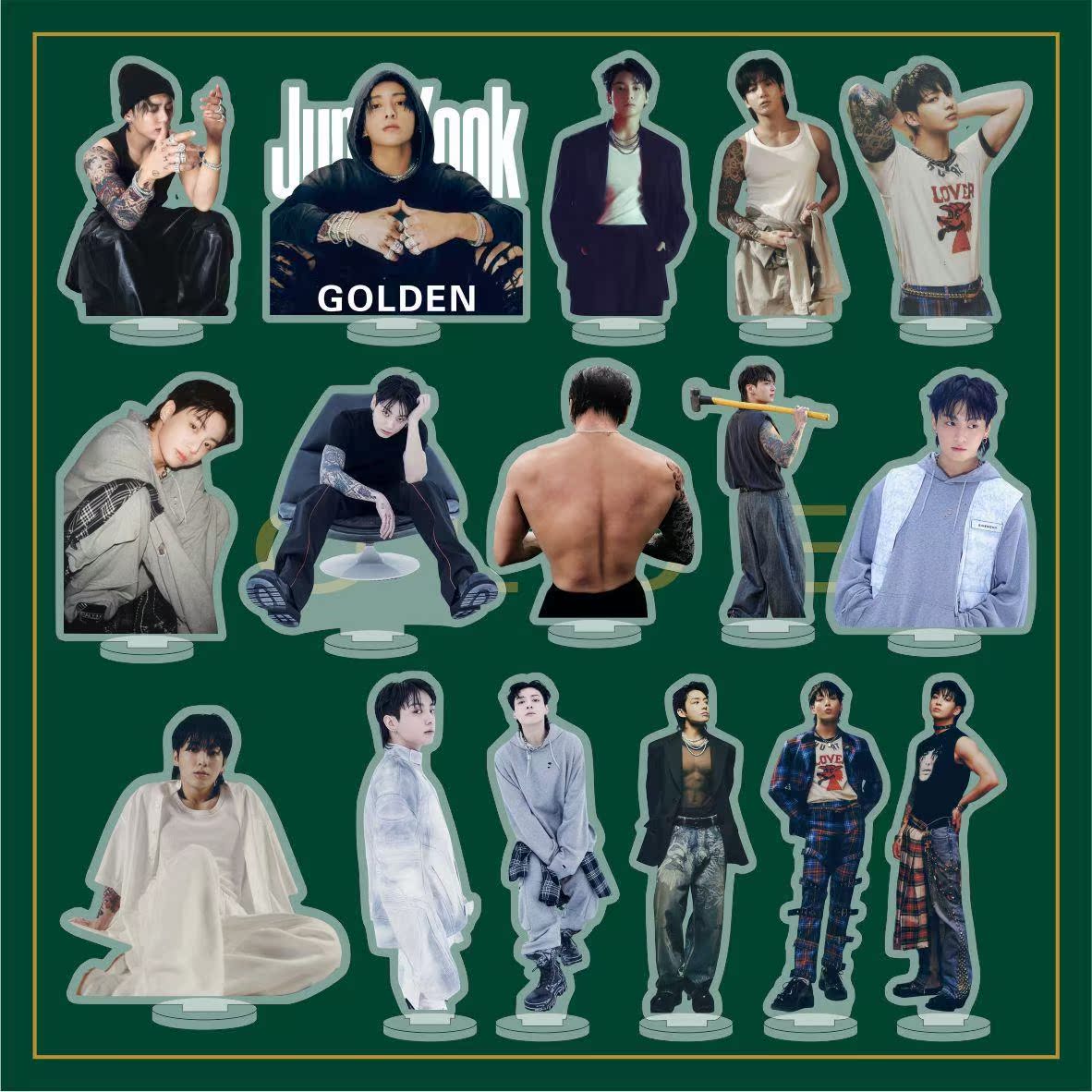 23年 JK田柾国 新专辑 新款亚克力双面立牌桌面摆件明星周边同款