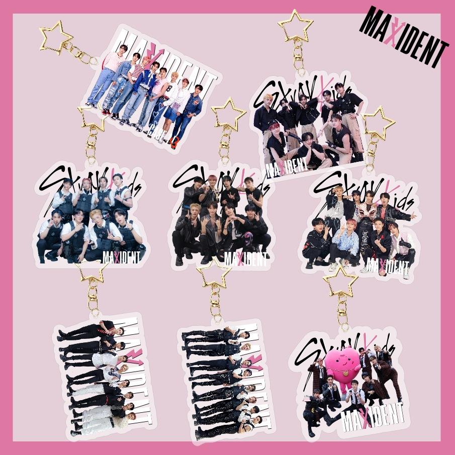 Stray kids新专MAXIDENT新款集体亚克力钥匙扣挂件饰品明星周边