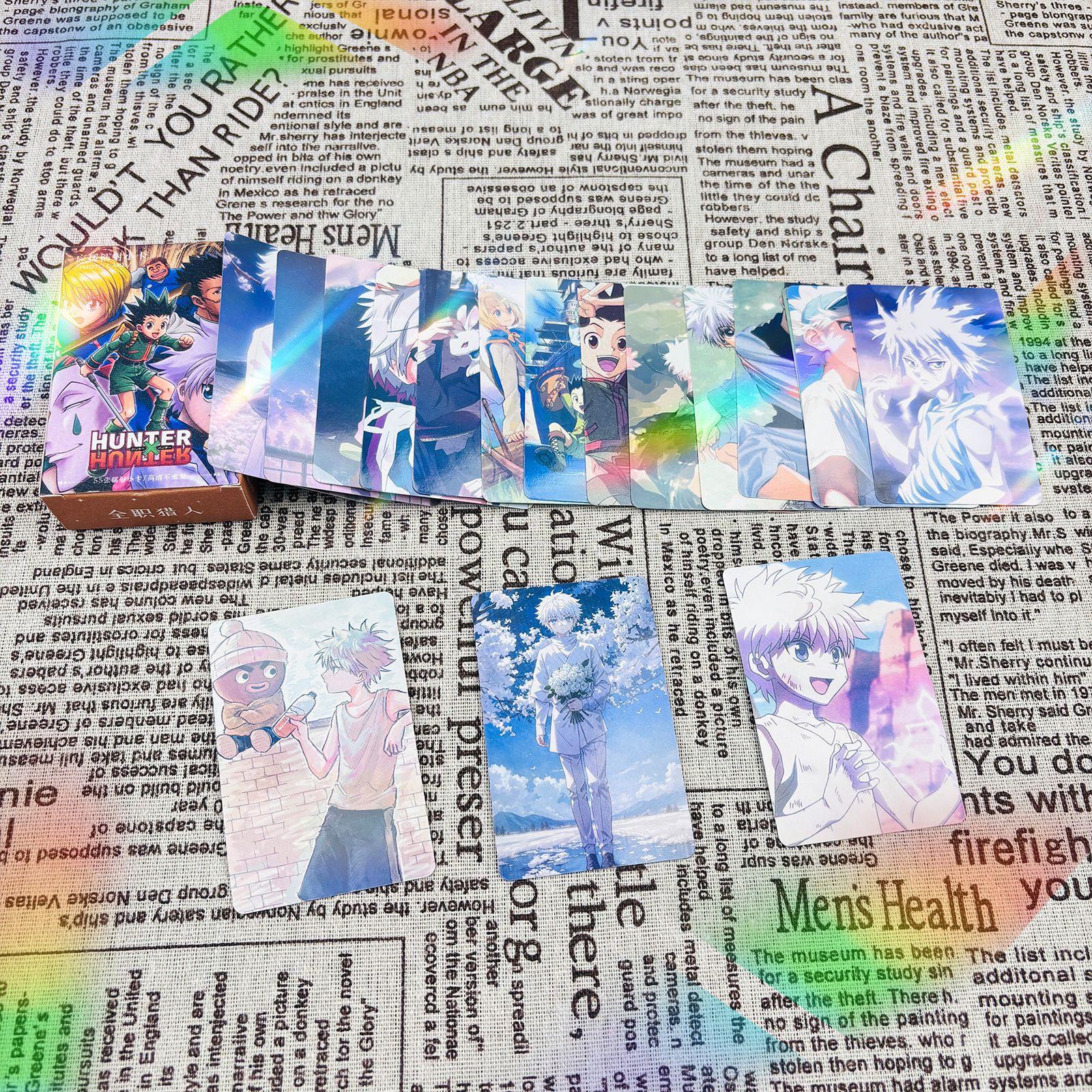 全职猎人镭射小卡55张动漫周边盒装高清图片可爱帅气拍立得小卡片