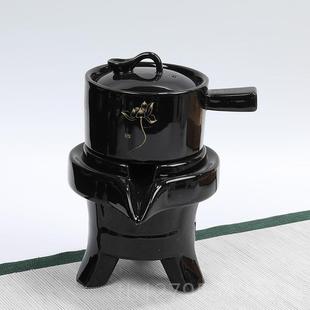 懒人磨创功夫茶石具套装 正品 家用青旋转陶瓷复古旋转防烫意自动瓷