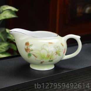 陶瓷功夫具套装 正品 玉兰花盖茶壶茶杯子茶套家用办公碗室小号泡整