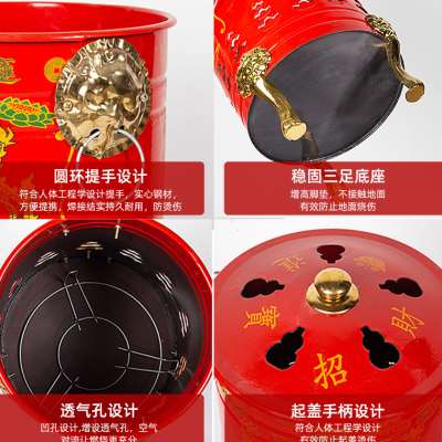 不锈钢烧纸桶家用烧金桶特大号拜拜焚烧筒元桶化桶焚化炉