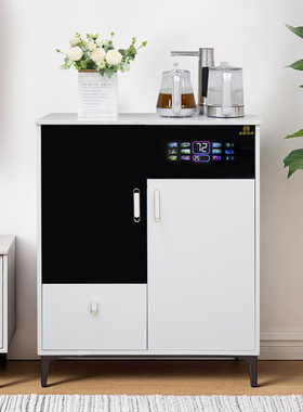 实木茶吧机饮水机一体柜2025新款家用客厅高档消毒置物餐边全自动