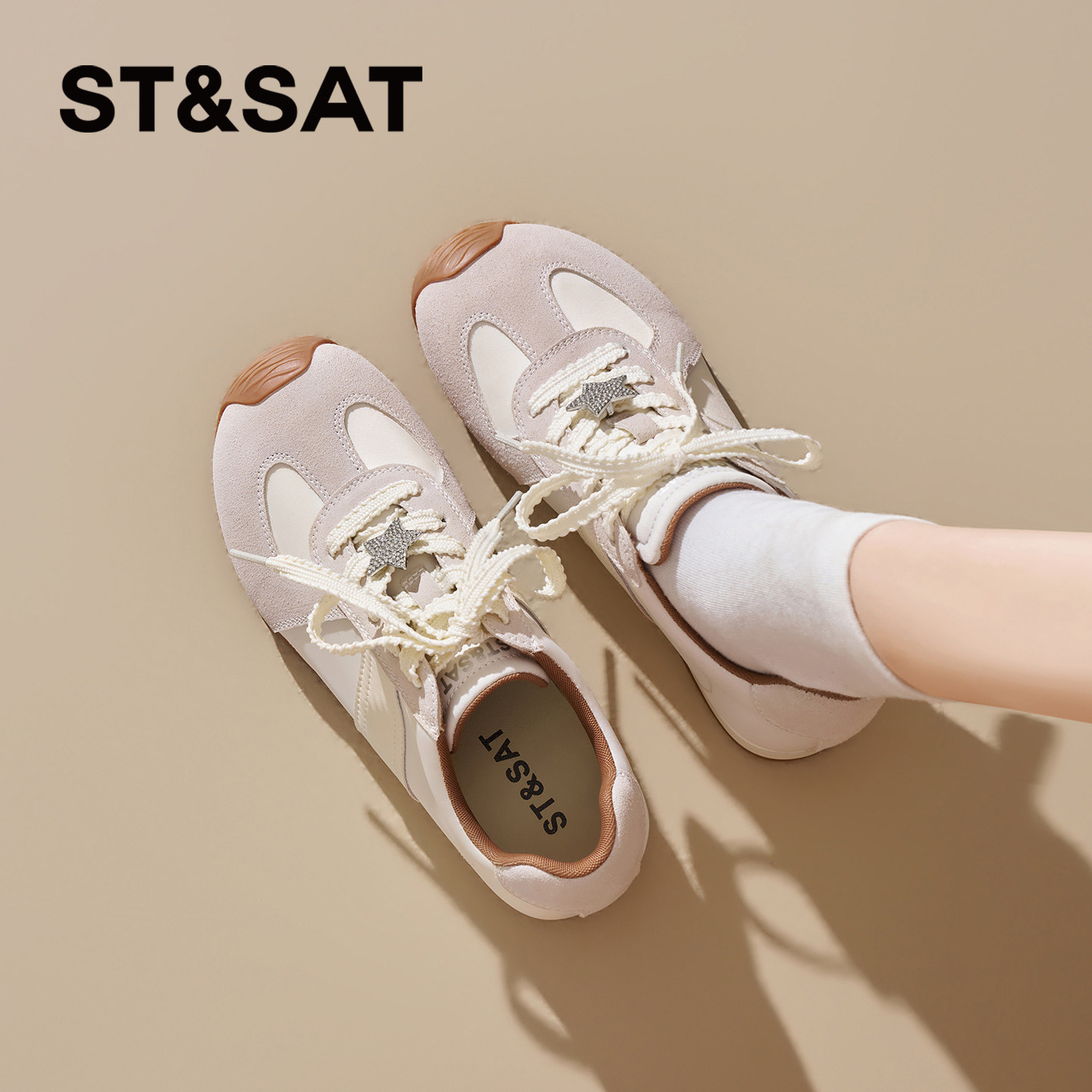 星期六复古风拼色德训鞋女2026春季新款休闲运动鞋百搭日常学院风,女鞋,德训鞋,淘宝优惠券,粉丝福利购,淘宝优惠卷