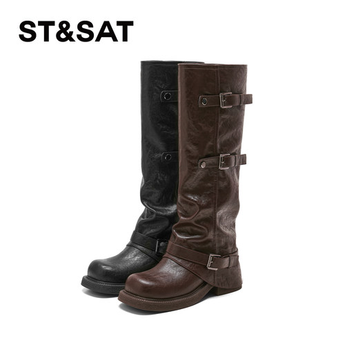 星期六高筒靴女新款骑士靴不过膝